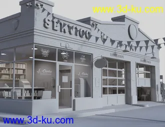 3D打印模型Servico Vintage Gas Station的图片