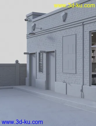 3D打印模型Servico Vintage Gas Station的图片