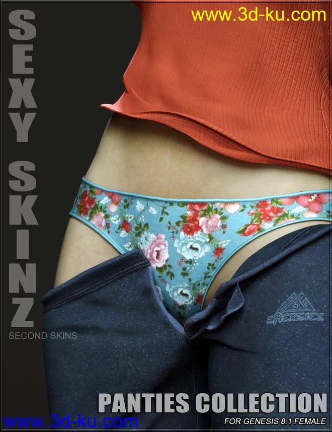 Sexy Skinz - Panties Collection for Genesis 8.1 Females模型的图片1