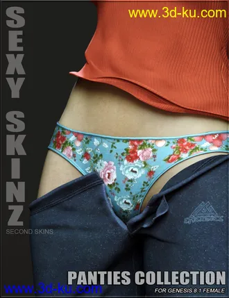 3D打印模型Sexy Skinz - Panties Collection for Genesis 8.1 Females的图片