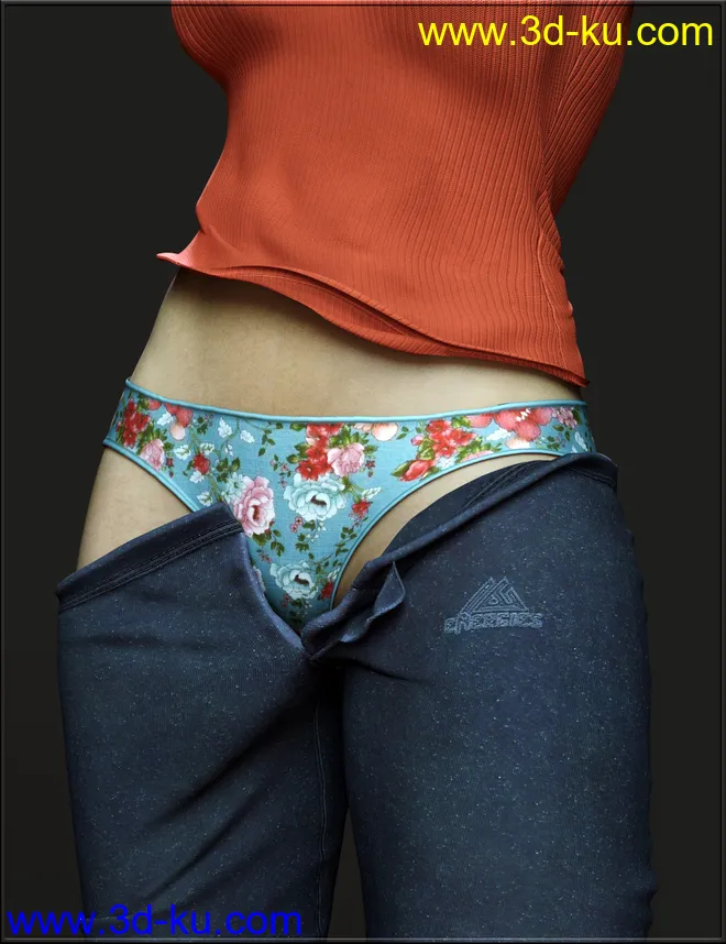Sexy Skinz - Panties Collection for Genesis 8.1 Females模型的图片2