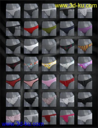 3D打印模型Sexy Skinz - Panties Collection for Genesis 8.1 Females的图片