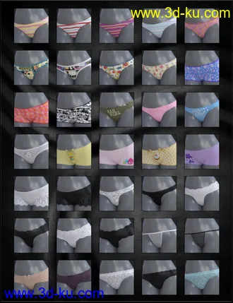 3D打印模型Sexy Skinz - Panties Collection for Genesis 8.1 Females的图片