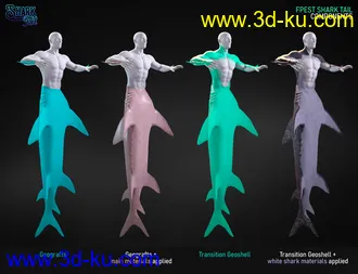 3D打印模型Shark Tail for Genesis 8 Males的图片