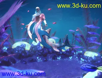 Shark Tail for Genesis 8 Males模型的图片7