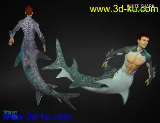 3D打印模型Shark Tail for Genesis 8 Males的图片