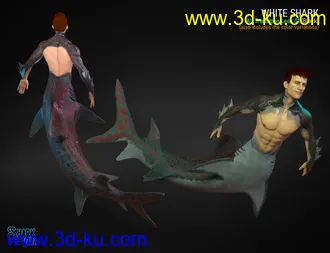 3D打印模型Shark Tail for Genesis 8 Males的图片