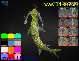 Shark Tail for Genesis 8 Males模型的图片15
