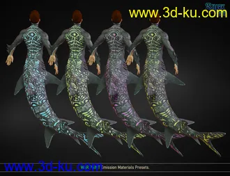 Shark Tail for Genesis 8 Males模型的图片17