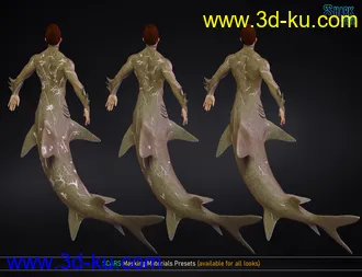 3D打印模型Shark Tail for Genesis 8 Males的图片