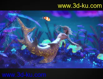 Shark Tail for Genesis 8 Males模型的图片24