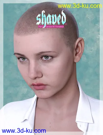 3D打印模型Shaved Hair V2 for Genesis 8.1 Females的图片