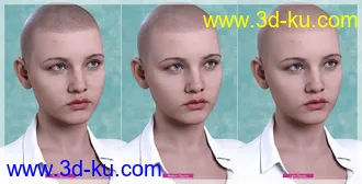 3D打印模型Shaved Hair V2 for Genesis 8.1 Females的图片
