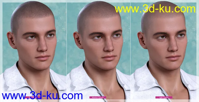 Shaved Hair V2 for Genesis 8.1 Males模型的图片5