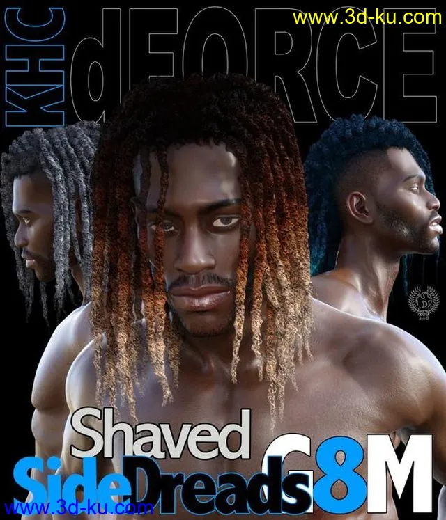 Shaved Side Dreads G8M模型的图片1