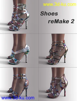 3D打印模型Shoes ReMake 2 for Genesis 8.1 Females的图片