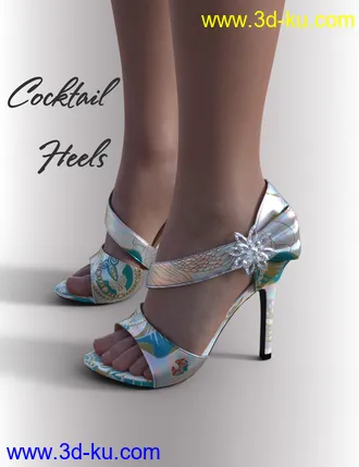 3D打印模型Shoes ReMake 2 for Genesis 8.1 Females的图片