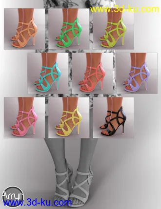 3D打印模型Shoes ReMake 2 for Genesis 8.1 Females的图片