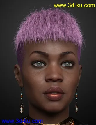 3D打印模型Short Undercut Hair for Genesis 3, 8, and 8.1 Males and Females的图片