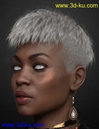 3D打印模型Short Undercut Hair for Genesis 3, 8, and 8.1 Males and Females的图片