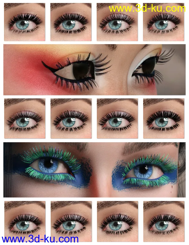 Simple Lashes Merchant Resource for Genesis 8.1模型的图片2