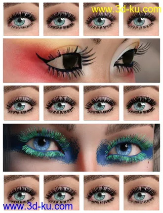 3D打印模型Simple Lashes Merchant Resource for Genesis 8.1的图片