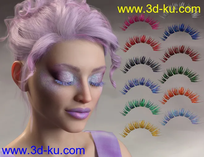Simple Lashes Merchant Resource for Genesis 8.1模型的图片5