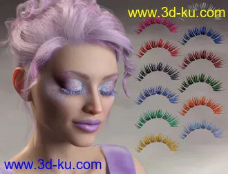3D打印模型Simple Lashes Merchant Resource for Genesis 8.1的图片