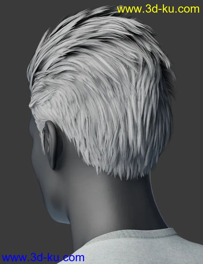 Slicked-Back Hair for Genesis 8 Males模型的图片8