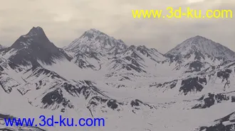 3D打印模型Snowy Mountains的图片