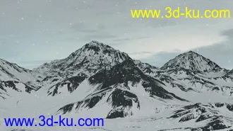 3D打印模型Snowy Mountains的图片