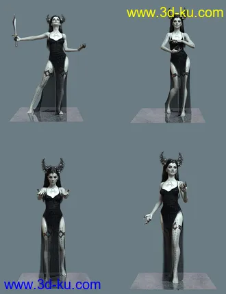 3D打印模型Someone Wicked Poses for Genesis 8.1 Female的图片