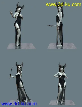 3D打印模型Someone Wicked Poses for Genesis 8.1 Female的图片
