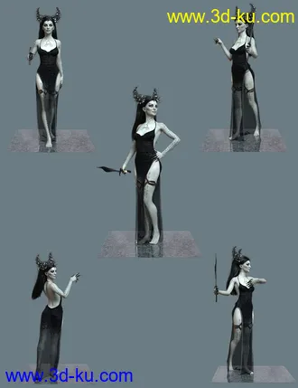 3D打印模型Someone Wicked Poses for Genesis 8.1 Female的图片