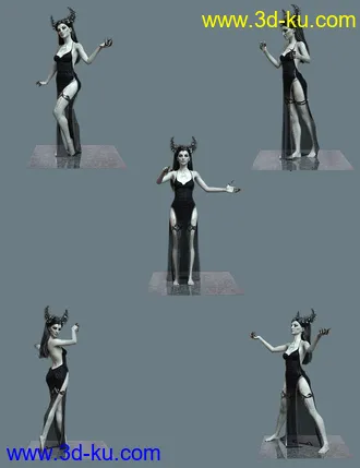 3D打印模型Someone Wicked Poses for Genesis 8.1 Female的图片
