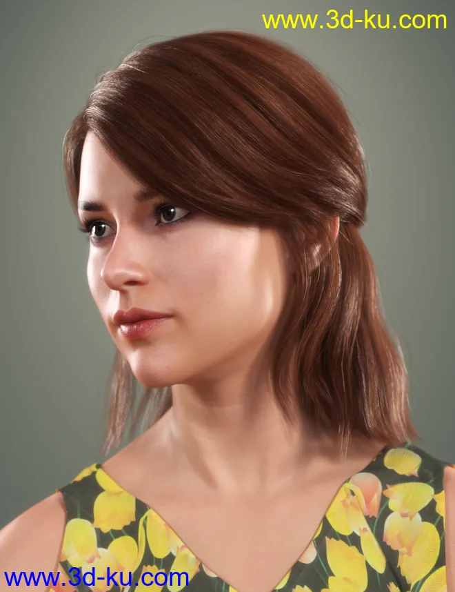 SP Hair 016 for Genesis 3 and 8 Females模型的图片3