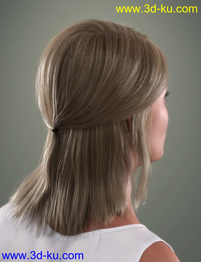SP Hair 016 for Genesis 3 and 8 Females模型的图片5