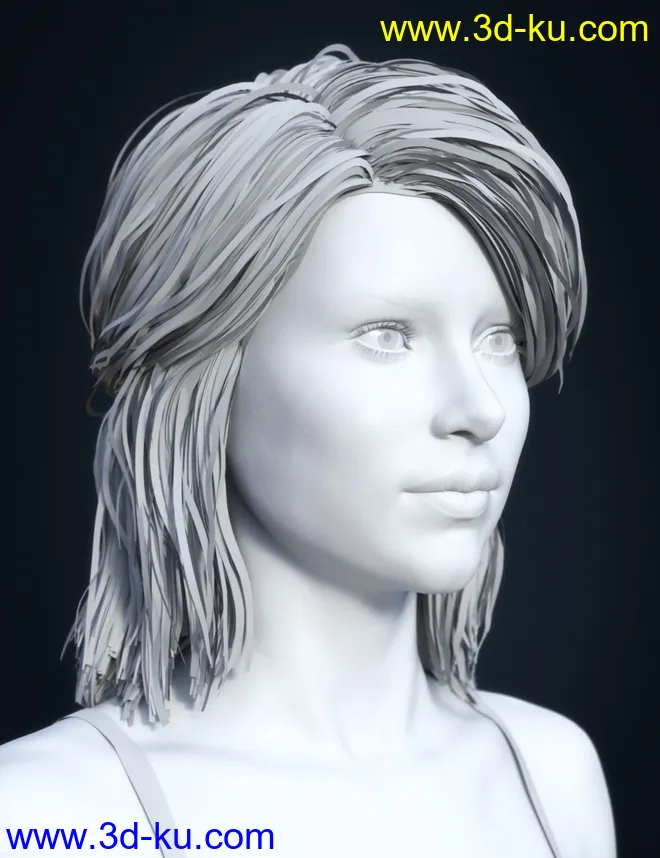 SP Hair 016 for Genesis 3 and 8 Females模型的图片7