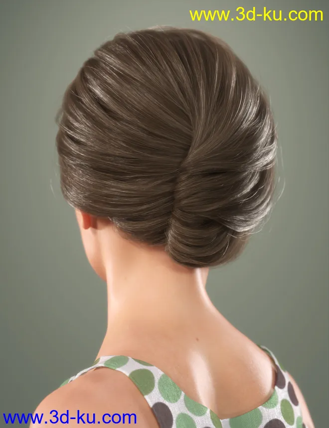 SP Hair 017 for Genesis 3 and 8 Females模型的图片5
