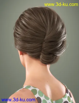 3D打印模型SP Hair 017 for Genesis 3 and 8 Females的图片