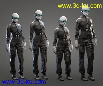 3D打印模型Spaceship Jumpsuit Outfit for Genesis 8 and 8.1 Females的图片