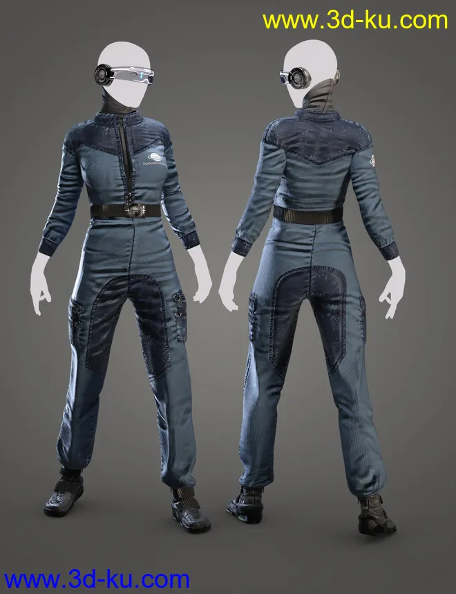 Spaceship Jumpsuit Outfit Textures模型的图片2