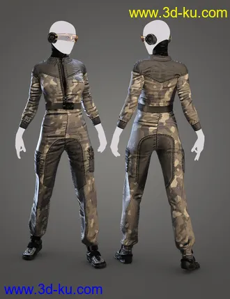 3D打印模型Spaceship Jumpsuit Outfit Textures的图片