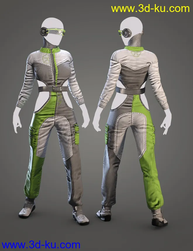 Spaceship Jumpsuit Outfit Textures模型的图片5