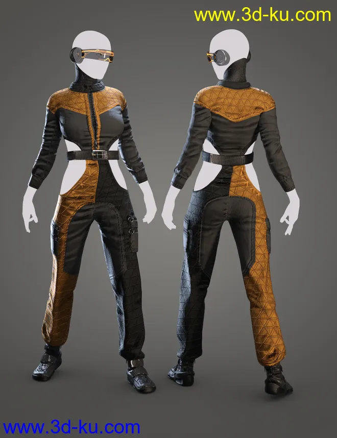 Spaceship Jumpsuit Outfit Textures模型的图片6