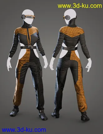 3D打印模型Spaceship Jumpsuit Outfit Textures的图片