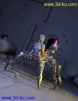 3D打印模型Spider Mech for Genesis 8 and 8.1 Female的图片