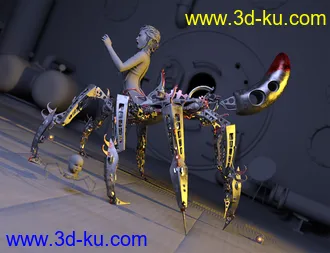 3D打印模型Spider Mech for Genesis 8 and 8.1 Female的图片