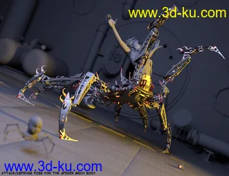 3D打印模型Spider Mech for Genesis 8 and 8.1 Female的图片