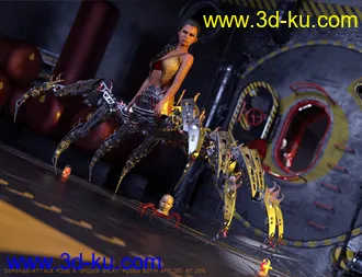 Spider Mech for Genesis 8 and 8.1 Female模型的图片9